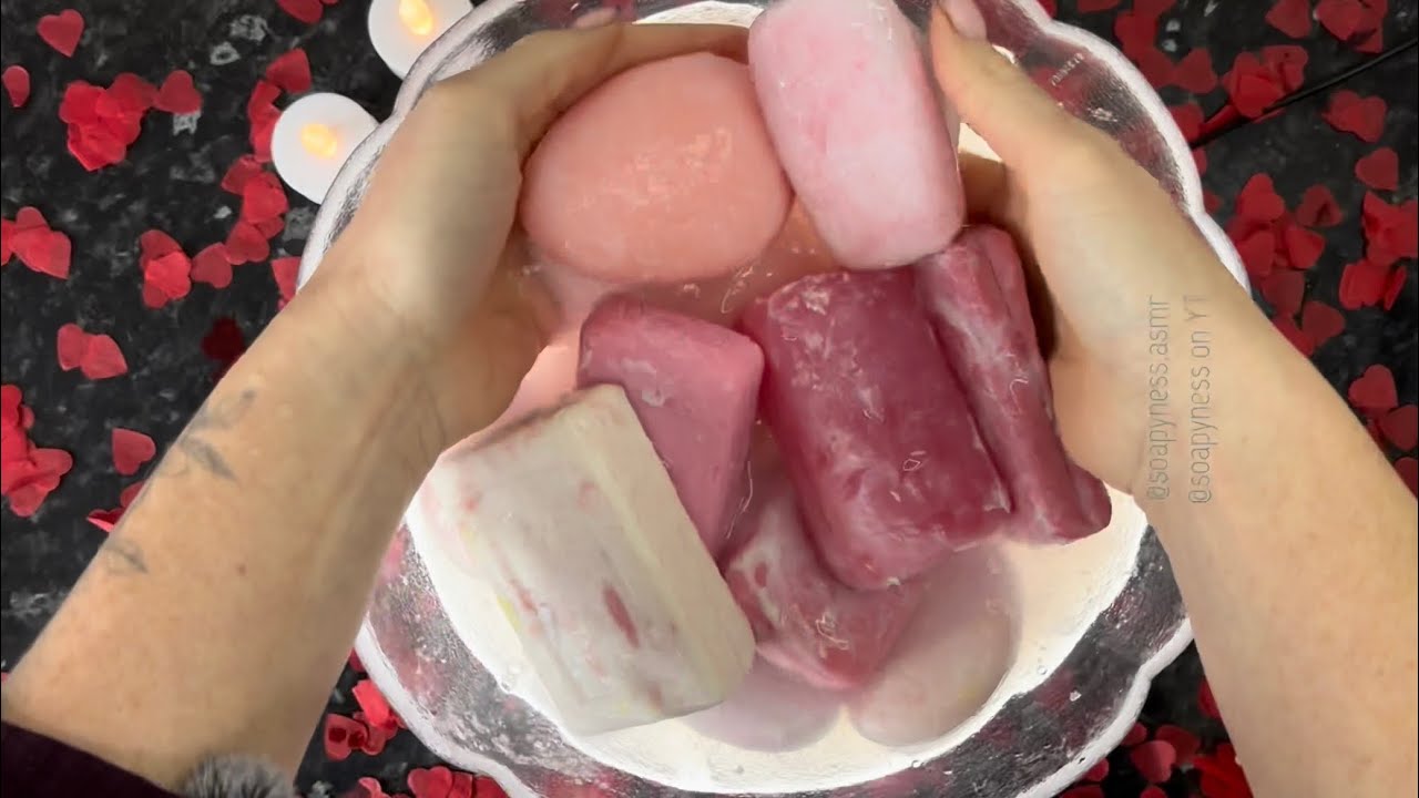 Valentines 💌 🌹🥰❤️ Slow Lathering Soap ASMR - No Talking 