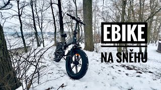 E-Bike je na sněhu mnohem větší zábava 😅🚲❄️