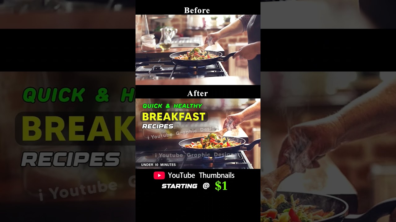 Cooking Video Thumbnails for Youtube