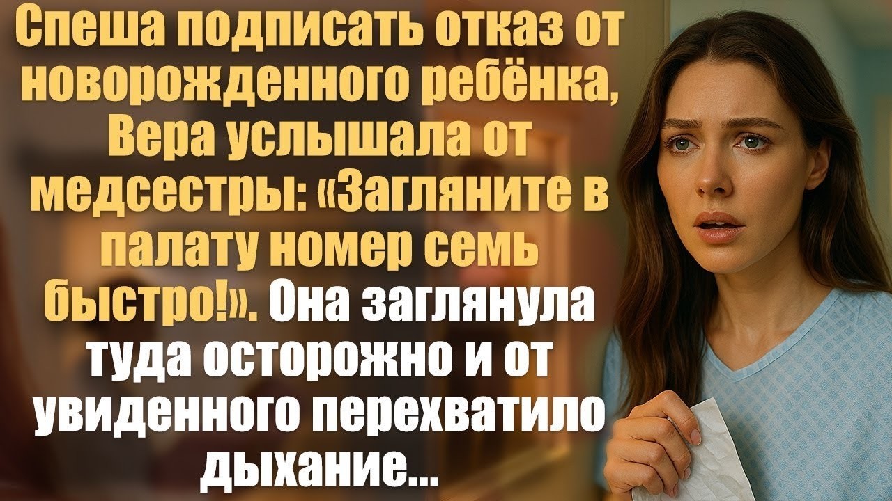 Спеша подписать отказ от новорожденного ребёнка, Вера услышала от медсестры  «Загляните в палат
