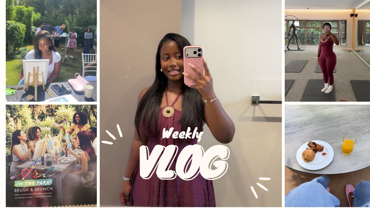 WEEKLY VLOG:tried sew-ins for the first time,gym workout,shopping at mango and outdoor painting 🖼️ 