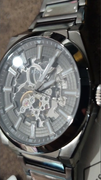 Fossil Everett Automatic Stainless Steel Silver ME3220 - YouTube