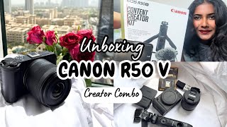 Canon R50V ~ Content Creator kit 📸🇦🇪 ~ unboxing 📦 #canon #canonr50