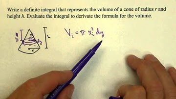 Volume of a Cone with Defniite Integral Slicing Ch6R3