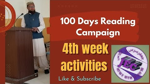 100 days reading campaign 4th week activities