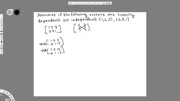 Determine if the following vectors are linearly dependent or independent
