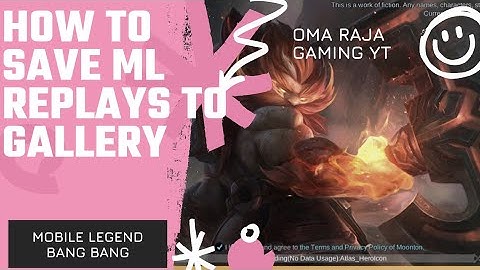 How to save ML replays to gallery ?Best for android||ML replays gallery mai save kaise karen||2021