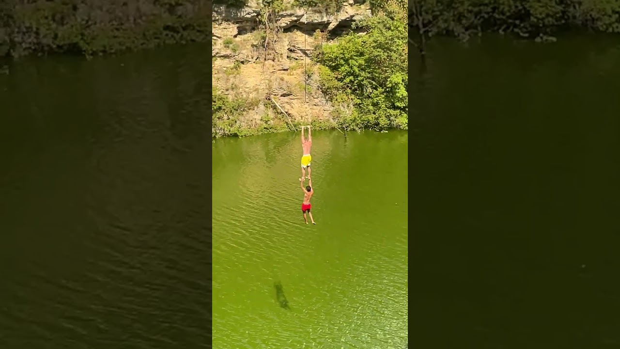 Epic Double Zipline River Dive