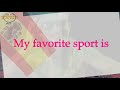 My favorite sport is  | Say it in Spanish