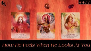 How He Feels When He Looks At You 😍🥵❤️‍🔥 ~ Timeless Pick a Card Tarot Reading