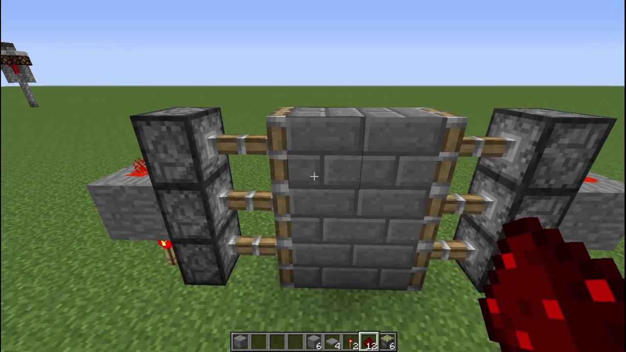 Minecraft Tutorials  How to make an Automatic 7x7 Piston Door