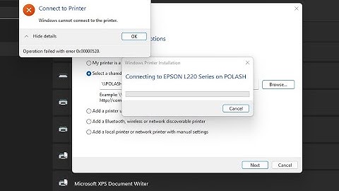 3 Ways To Fix Print Operation failed with error 0x00000520 | Windows cannot connect to the printer