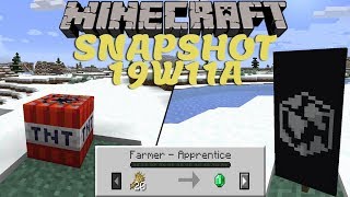 Snapshot 19W11A Nieuwe Villager Trading, Globe Banner & Tnt Aanpingen