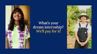 What’s your dream internship We’ll pay for it!