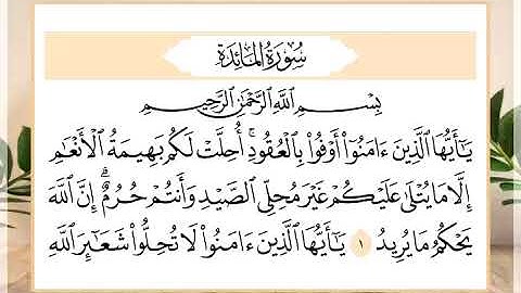 5 سورة المائدة القارئ الشيخ حسن النخلي