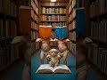Funny Twins Reading Books with Cute Puppy 🐶 | Adorable Baby Moments in Library
