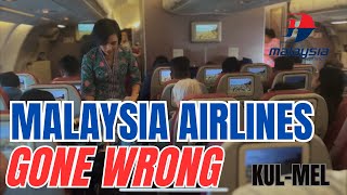 Malaysia Airlines flight to Melbourne, gone wrong..