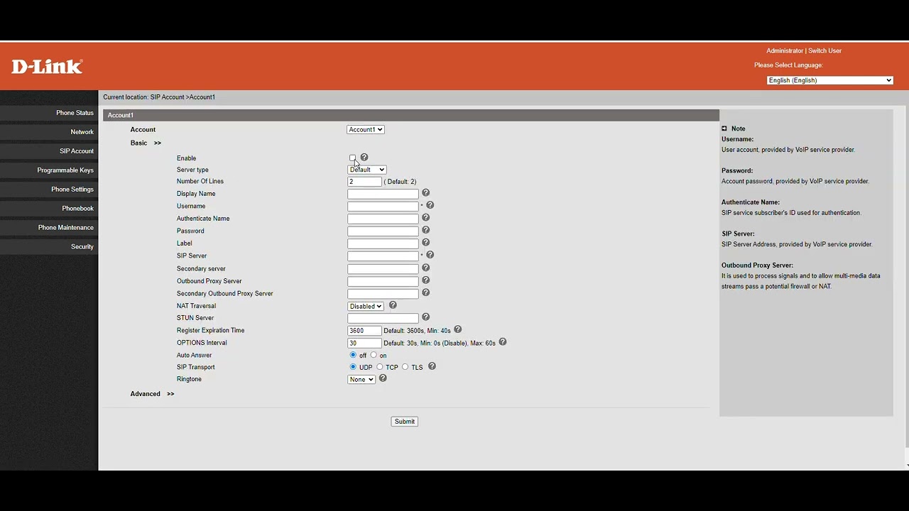 Voip Phone Reset and Reconfigure DPH-115GE