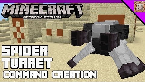 MINECRAFT BEDROCK SPIDER TURRET [COMMAND BLOCK CREATION]