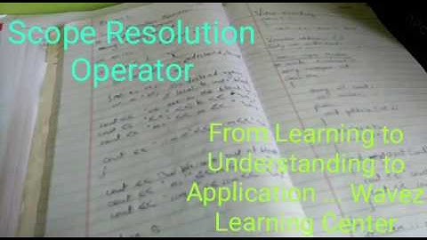 Scope resolution operator in C ++