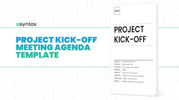 Project Kick-Off Meeting Agenda – Google Docs – A4 / US Letter | Syntax Project Solutions