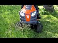 Tractor Husqvarna TC 139 T LAWNMOWER TRACTOR TEST grass cutting