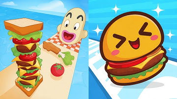 Sandwich Runner VS Food Run Gameplay Walkthrough (IOS, Android)
