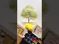 Easy Watercolor Trees w/ 🧽 #watercolorpainting #arttutorial #watercolor #art