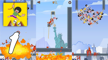 Fall Boys: Rope Rescue Gameplay Walkthrough #1 (Android, IOS)