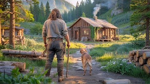 Abandoned By Family — A Mountain Man and His Dog Turn a Ruined Mountain Cabin Into a Paradise