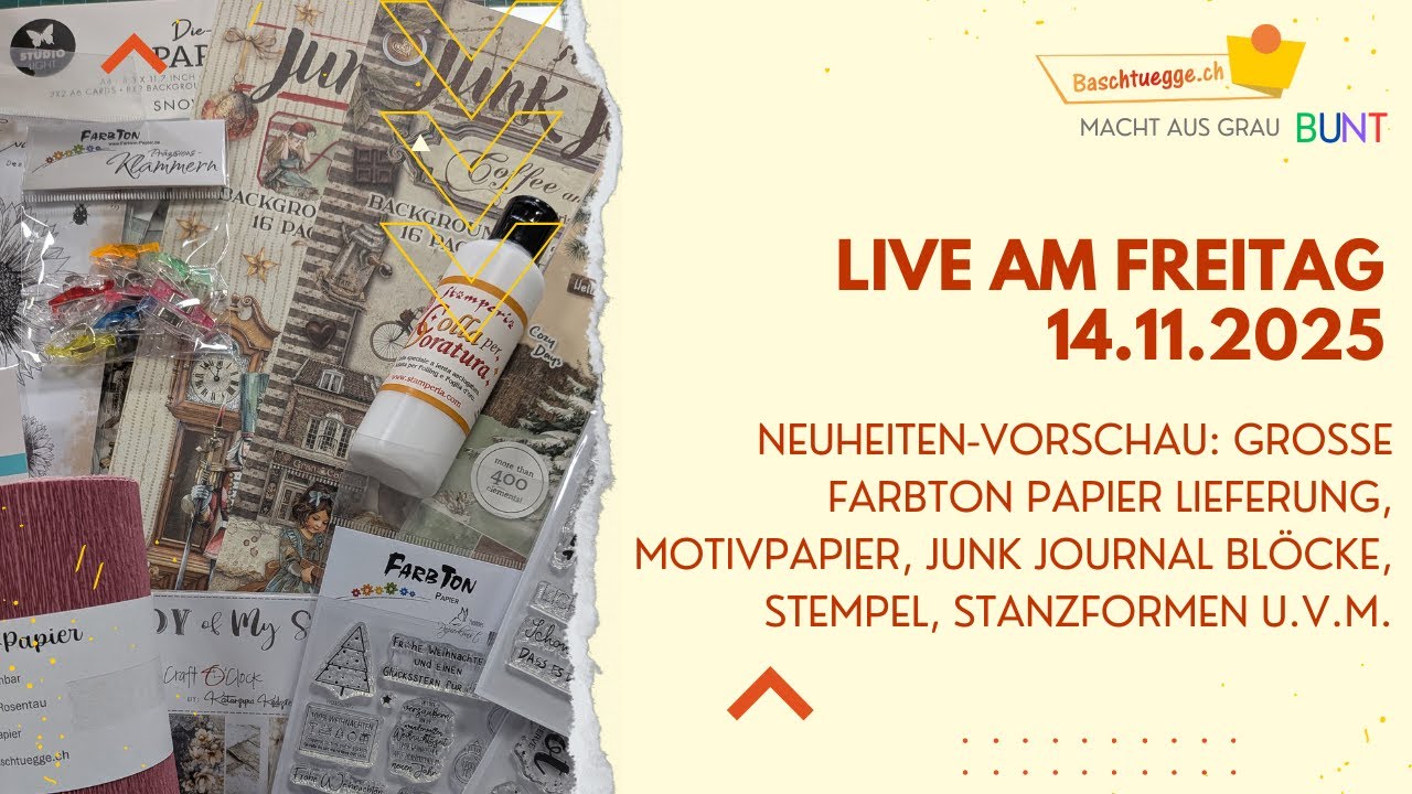 Neuheiten-Show: Farbton Designs, Folien-Kleber & Craft O'Clock Papierblöcke!