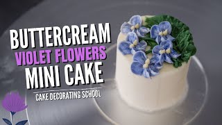 Ercream Violet Flowers Mini Cake Cake Decorating For Beginners