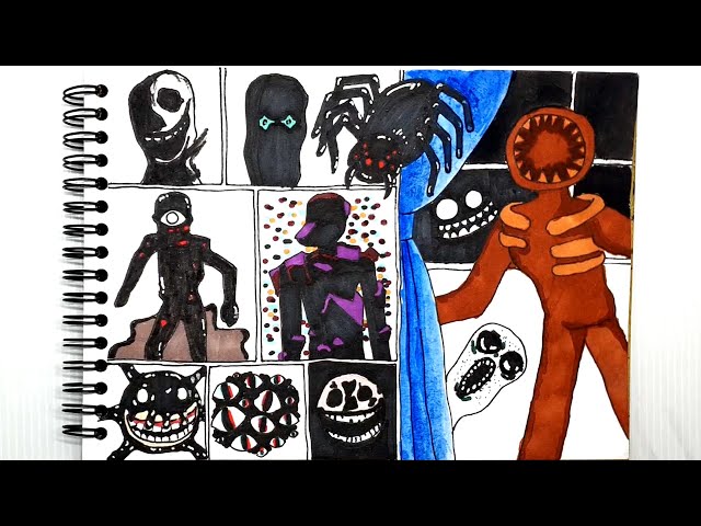 drawing human doors monsters pt1 tell me in the comments what to