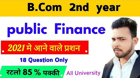 B.Com 2nd year | Public Finance | 2021 मे आने वाले प्रशन, By Suraj raj sir, Paper Hacker