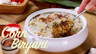 Corn Biryani Recipe | How to make easy Sweet Corn Biryani