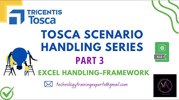 Lesson 3 | Tosca Excel Data Handling - Framework | Tosca Project Framework Scenarios & Interviews