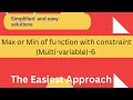 Maxima and minima of a multi-variable function with constraint-6