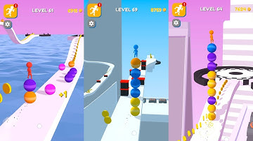 Stack Rider - All levels Gameplay | level 61-70 | Nava Teja YT