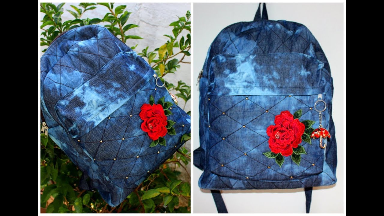 mochilas de calça jeans