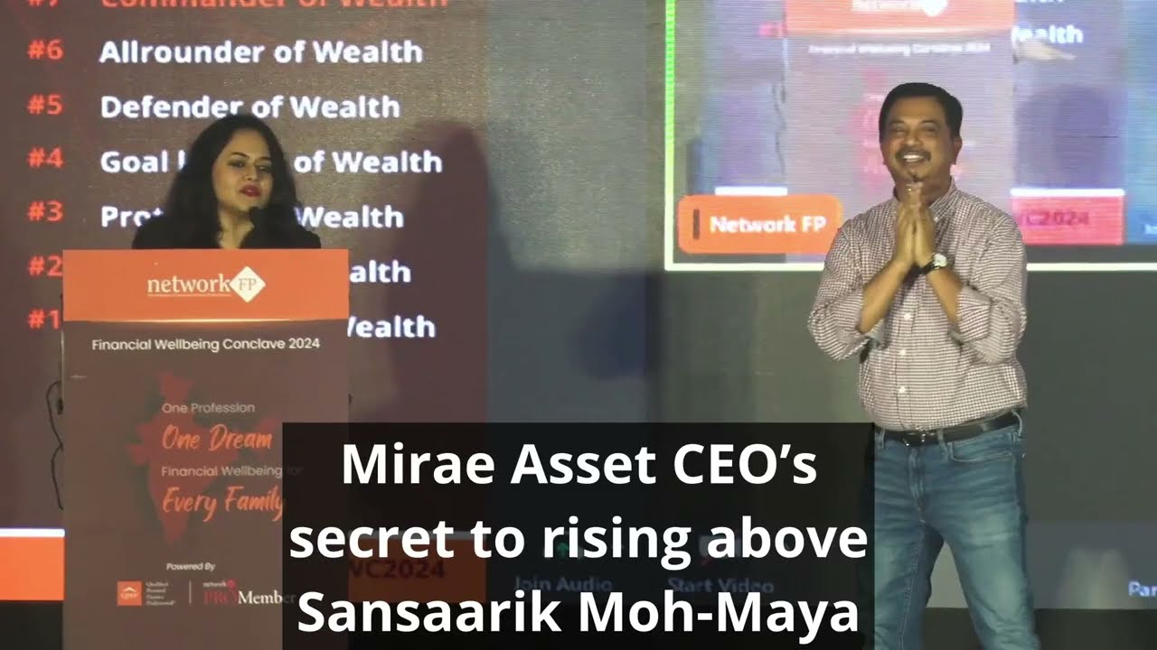 Mr. Swarup Mohanty, Mirae Asset CEO, at India’s largest investor awareness event in Mumbai (event emcee present)