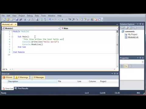Visual Basic Tutorial   06   Comments And Whitespace
