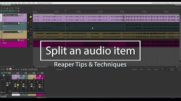 How to split items in Reaper. Basic Reaper DAW tutorial.
