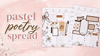 PLAN WITH ME | PASTEL POETRY SPREAD | HAPPY PLANNER