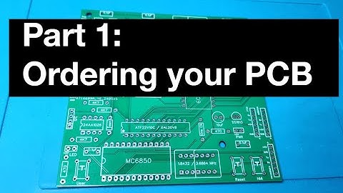 Ordering your PCB : Hopper 6502 SBC Part 1
