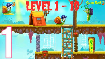 Snail Bob 3 - Gameplay walkthrough part 1 - Level 1 - 10 (ios android)