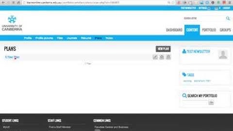 Adding a five year plan to a Mahara page