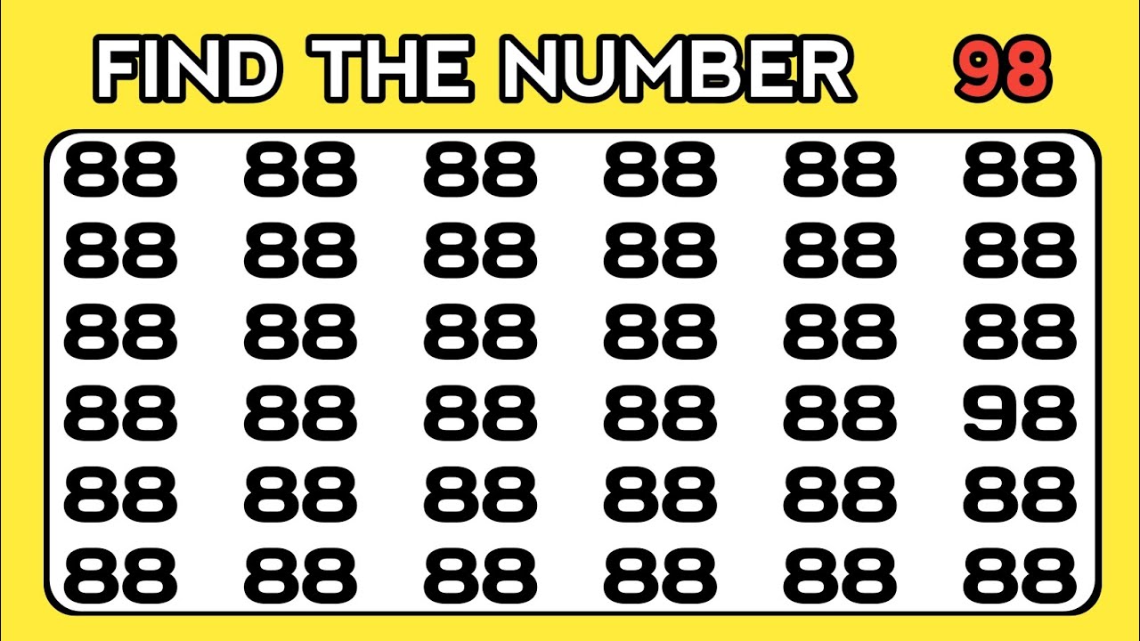 Challenge You Brain | Find The Odd One Out | Number and Letter Edition ...