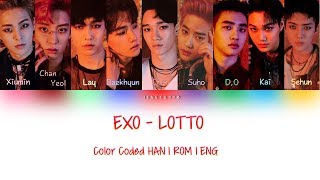EXO -  LOTTO (LOUDER) (COLOR CODED HAN | ROM | ENG LYRICS)