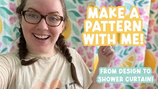 Make a SEAMLESS PATTERN with me! (Plus ordering a shower curtain)