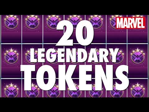 20 LEGENDARY TOKENS Opening! Hunt for 5-Star Covers - Marvel Puzzle Quest with adampq